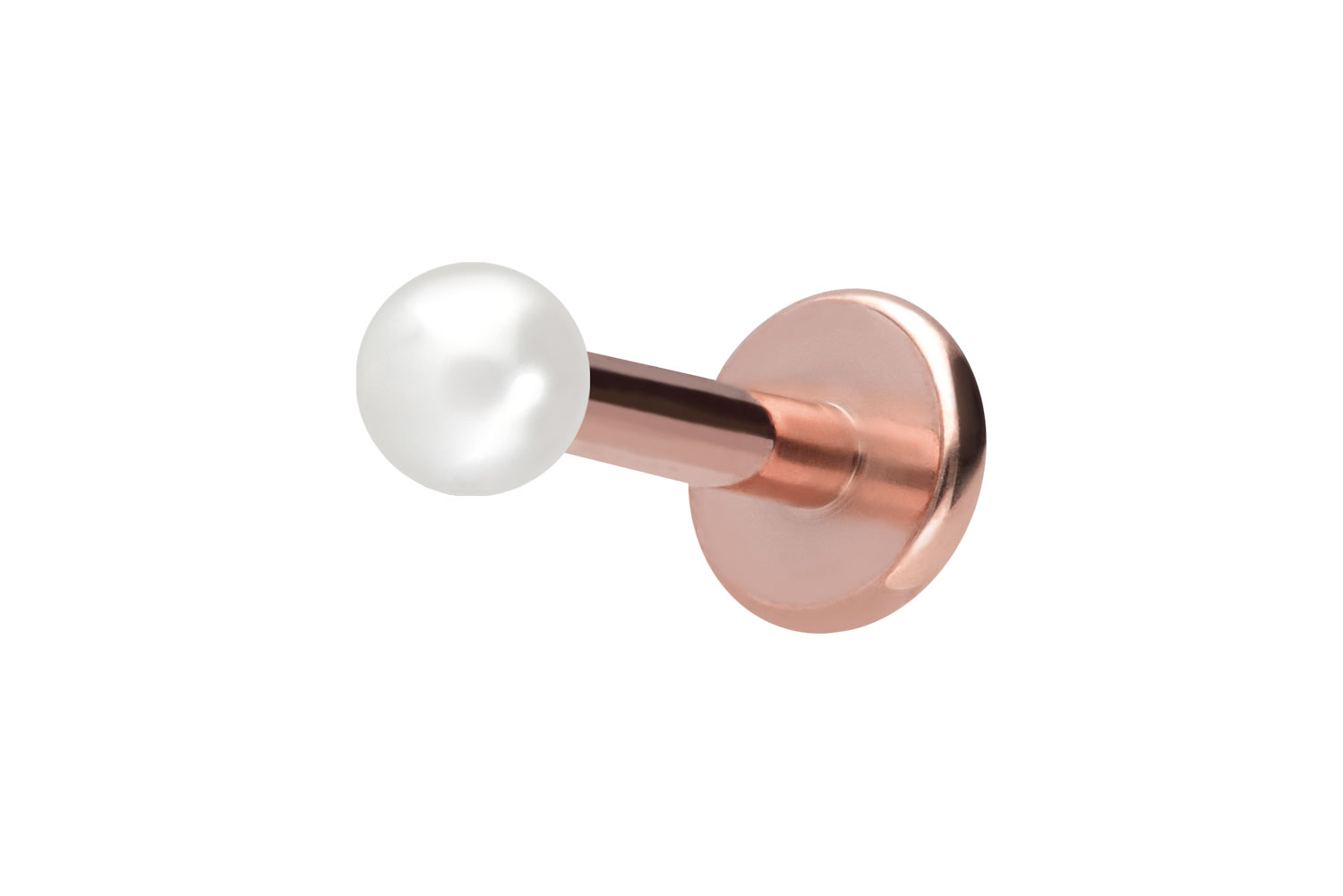 Titan Labret Piercing mit Innengewinde SYNTHETISCHE PERLE